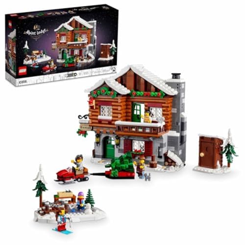 LEGO Icons 10325 Alpine Lodge Modellbauset, Geschenk für Abenteurer und Outdoor-Liebhaber, lustiges Familienbauprojekt, Bauen Sie EIN Modell Bett-und-Breakfast, 10325 LEGO Icons 10325 Alpine Lodge Modellbauset, Geschenk für Abenteurer und Outdoor-Liebhaber, lustiges Familienbauprojekt, Bauen Sie EIN Modell Bett-und-Breakfast, 10325 von LEGO
