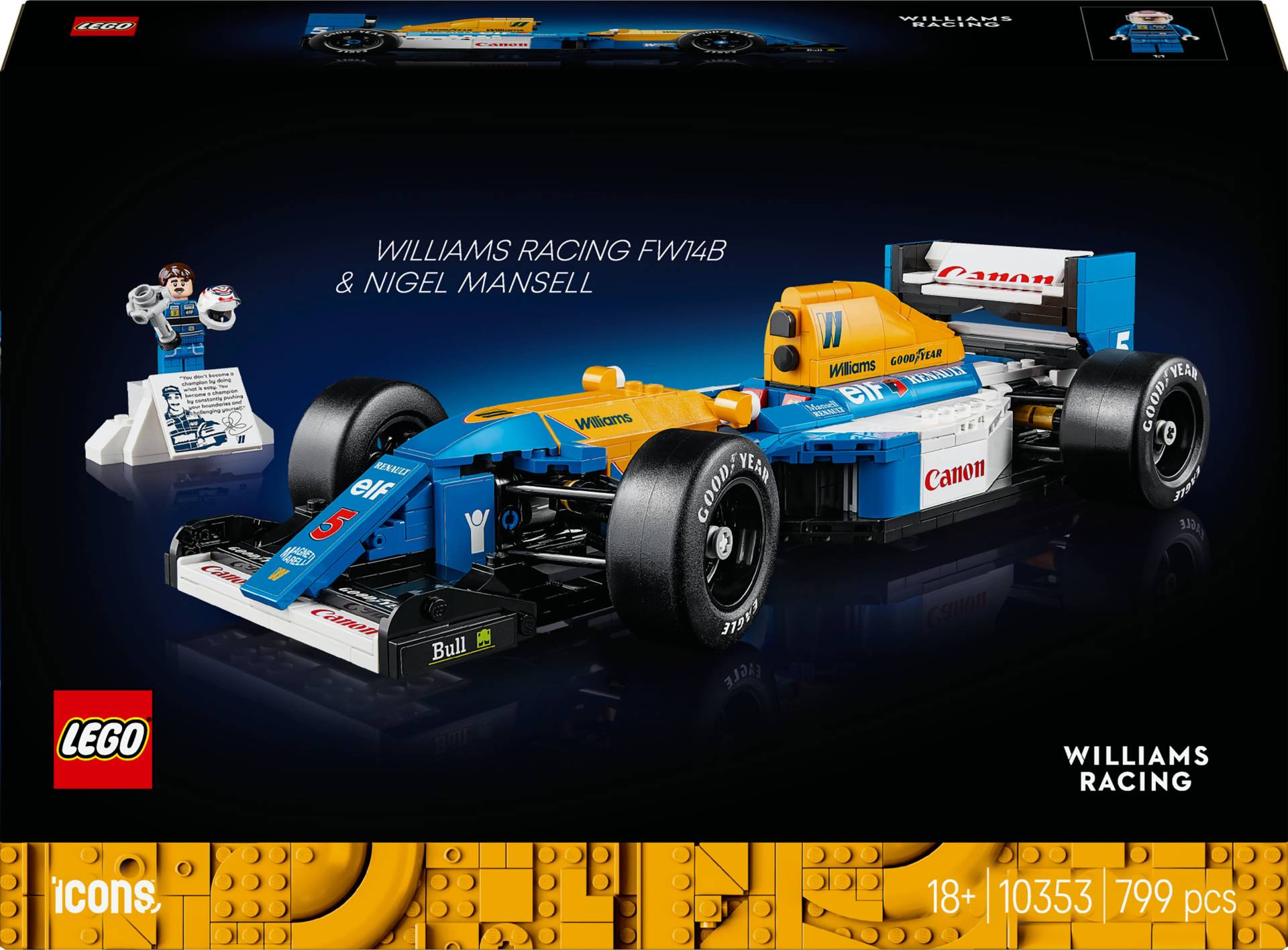 LEGO Icons 10353 Williams Racing FW14B mit Nigel Mansell LEGO Icons 10353 Williams Racing FW14B mit Nigel Mansell von LEGO