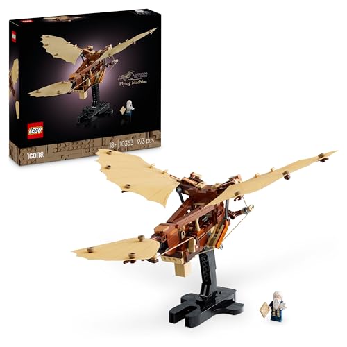LEGO Icons Leonardo da Vincis Fluggerät mit schlagenden Flügeln - Inklusive Minifigur & Ständer - Bauset für Erwachsene - Deko-Set für Zuhause - Geschenkidee - 10363 LEGO Icons Leonardo da Vincis Fluggerät mit schlagenden Flügeln - Inklusive Minifigur & Ständer - Bauset für Erwachsene - Deko-Set für Zuhause - Geschenkidee - 10363 von LEGO