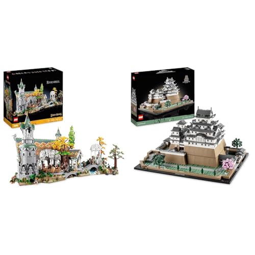 LEGO Icons DER Herr DER Ringe: BRUCHTAL, Großes Set für Erwachsene mit 15 Minifiguren & Architecture Burg Himeji, Modellbausatz für Erwachsene, Wahrzeichen-Kollektion von LEGO