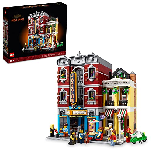 LEGO Icons Jazz Club 10312 Bauset für Erwachsene und Jugendliche, ein Sammlerstück Geschenk für Musiker, Musikliebhaber und Jazz-Fans, enthält 5 detaillierte Räume innerhalb des Musikortes und 8 von LEGO