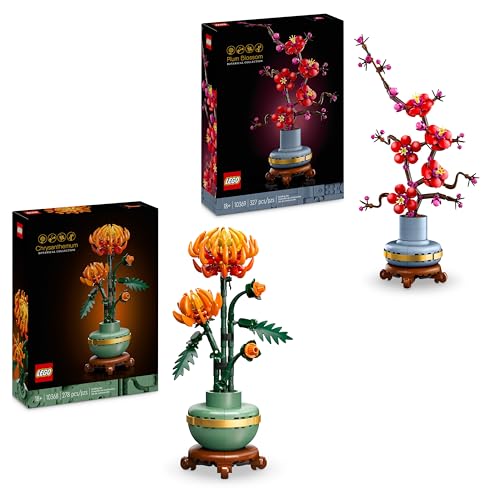 LEGO Saisonales Blumen-Bundle – Enthält die Bausets Chrysantheme (10368) & Pflaumenblüte (10369) für Erwachsene – Kunstpflanzen-Dekoration – Geschenk zum Valentinstag für Frauen & Männer LEGO Saisonales Blumen-Bundle – Enthält die Bausets Chrysantheme (10368) & Pflaumenblüte (10369) für Erwachsene – Kunstpflanzen-Dekoration – Geschenk zum Valentinstag für Frauen & Männer von LEGO