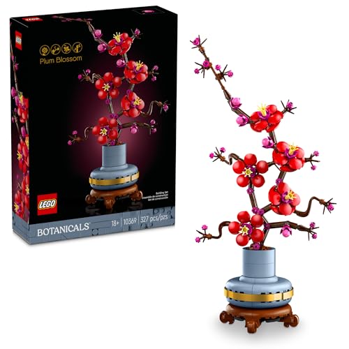 LEGO Icons Pflaumenblüten-Blumendekor, Display, Null-Wartungspflanze, Geschenk für Teenager und Erwachsene, künstliche Blume, Heimdekoration, Bürodekoration, Botanische Sammlung, Bauset, entspannende von LEGO