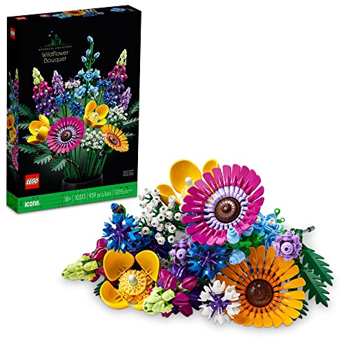 LEGO Icons Wildflower Bouquet 10313 Set - Künstliche Blumen mit Mohnblumen und Lavendel, Erwachsenenkollektion, einzigartige Wohnkultur, botanisches Stück für Frau, Frühlingsblumen LEGO Icons Wildflower Bouquet 10313 Set - Künstliche Blumen mit Mohnblumen und Lavendel, Erwachsenenkollektion, einzigartige Wohnkultur, botanisches Stück für Frau, Frühlingsblumen von LEGO