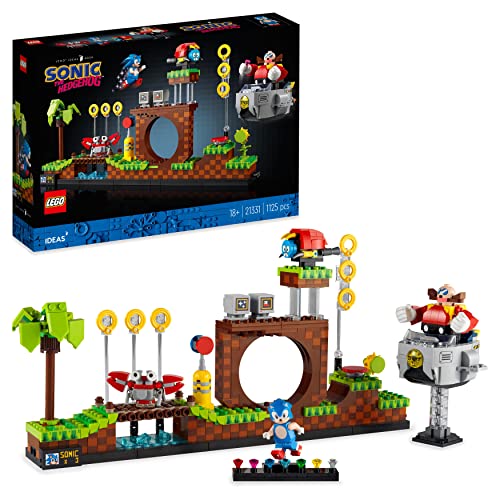 LEGO Ideas Sonic The Hedgehog – Green Hill Zone Set mit Dr. Eggmann, Egg-Mobil und weiteren Figuren, Geschenkidee für Erwachsene 21331 von LEGO