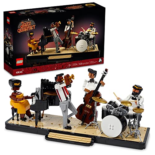 LEGO Ideas 21334 Bausatz, Jazz Quartett, Bau- und Ausstellungsmodell für Erwachsene mit Leidenschaft für Musik (1.606 Teile) von LEGO