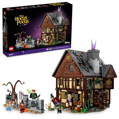 LEGO Ideas Disney Hocus Pocus: The Sanderson Sisters' Cottage 21341 Collectible Building Set, Gift Idea for Adults and Fans of The Hocus Pocus Halloween Movie, Braun von LEGO