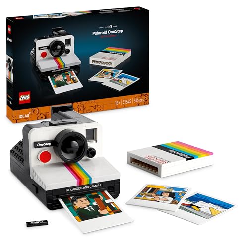 LEGO Ideas Polaroid OneStep SX-70 Kamera-Set für Erwachsene, Sammlerstück mit authentischen Details, kreative Beschäftigung, Fotografie-Geschenke für Männer, Frauen, Ihn, Sie & Teenager 21345 von LEGO