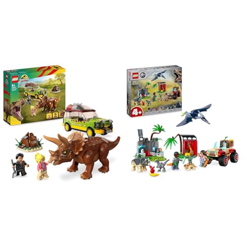 LEGO Jurassic Park Triceratops-Forschung, Dinosaurier Spielzeug & Jurassic World Rettungszentrum für Baby-Dinos LEGO Jurassic Park Triceratops-Forschung, Dinosaurier Spielzeug & Jurassic World Rettungszentrum für Baby-Dinos von LEGO