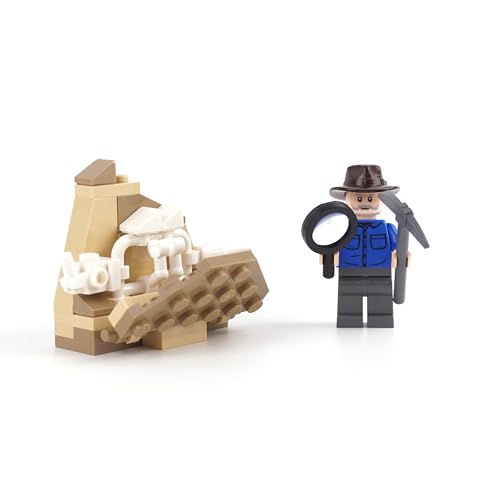 Auf Fossilienjagd mit Dr. Grant! – Lego Jurassic World Minifigur + Dinosaurierknochen für kleine Dino-Forscher von LEGO