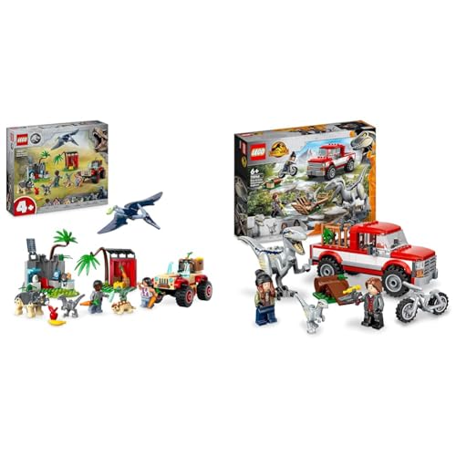 LEGO Jurassic World Rettungszentrum für Baby-Dinos & Jurassic World Blue & Beta in der Velociraptor-Falle, Spielzeugauto mit Dinosaurier Figuren, Geschenk für Kinder ab 6 Jahren 76946 LEGO Jurassic World Rettungszentrum für Baby-Dinos & Jurassic World Blue & Beta in der Velociraptor-Falle, Spielzeugauto mit Dinosaurier Figuren, Geschenk für Kinder ab 6 Jahren 76946 von LEGO