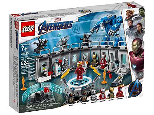 LEGO Marvel Avengers Iron Man Hall of Armor 76125 Bausatz, Tony Stark Eisen Man Kostüm Actionfiguren (524 Stück) von LEGO