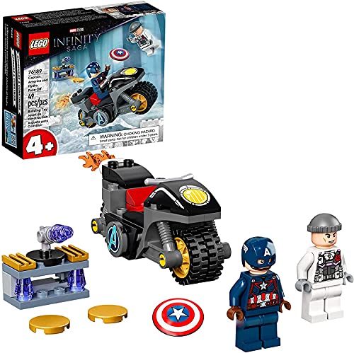 LEGO Marvel Captain America and Hydra Face-Off 76189 Collectible Building Kit; Captain America and Motorcycle Set; New 2021 (49 Pieces) von LEGO