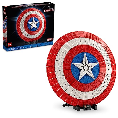 LEGO Marvel Captain America's Shield 76262 Modellbausatz für Erwachsene, Sammlerstück-Replik von Captain Americas ikonischem Schild, Dieses Disney Marvel Bauset für Erwachsene ist ein tolles von LEGO