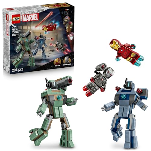 LEGO ǀ Marvel Iron Man & War Machine vs. Hammer-Drohnen - Superhelden Spielzeug für Jungen und Mädchen - Minifiguren zum Bauen und Spielen - Kreatives Geschenk für Kinder ab 7 Jahren - 76320 von LEGO