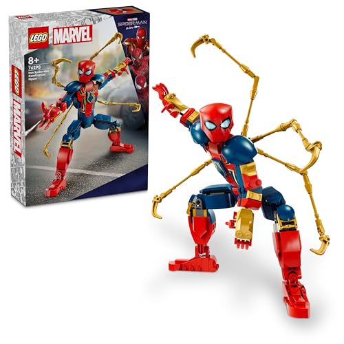 LEGO Marvel Iron Spider-Man Baufigur, Superhelden-Actionspielzeug für Kinder ab 8 Jahren, Jungen & Mädchen, Set mit Rüstung, baubares Modell, Avengers Geschenk-Idee für Fans der Marvel Filme 76298 LEGO Marvel Iron Spider-Man Baufigur, Superhelden-Actionspielzeug für Kinder ab 8 Jahren, Jungen & Mädchen, Set mit Rüstung, baubares Modell, Avengers Geschenk-Idee für Fans der Marvel Filme 76298 von LEGO