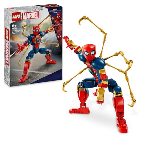LEGO Marvel Iron Spider-Man Baufigur, Superhelden-Actionspielzeug für Kinder ab 8 Jahren, Jungen & Mädchen, Set mit Rüstung, baubares Modell, Avengers Geschenk-Idee für Fans der Marvel Filme 76298 von LEGO