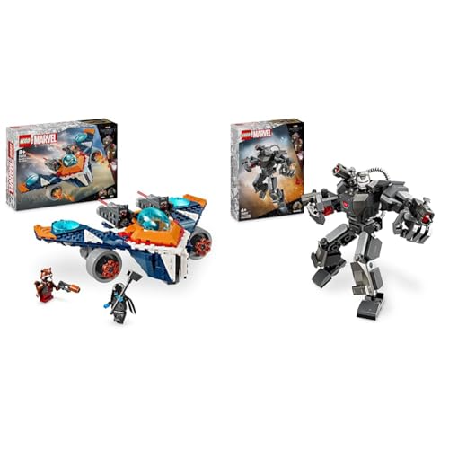 LEGO Marvel Rockets Raumschiff vs. Ronan, Set mit baubarem Raumschiff & Marvel War Machine Mech, baubares Superhelden-Spielzeug mit 3 Shootern für Kinder von LEGO