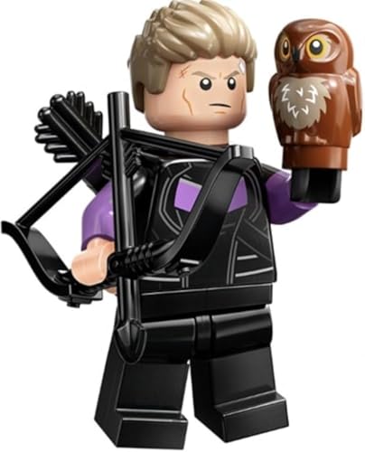 LEGO Marvel Serie 2 Minifigur: Hawkeye mit lila LEGO Maleficent Cape - Superhelden 71039 von LEGO