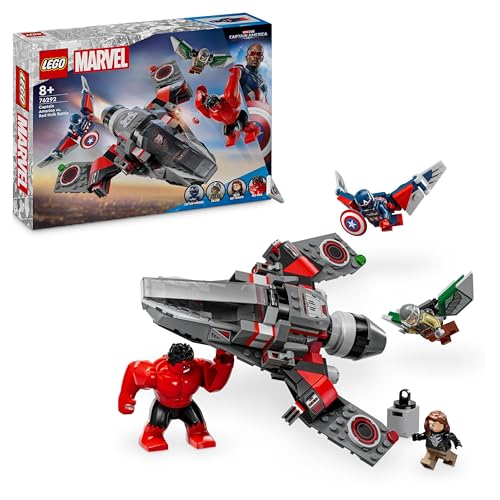 LEGO Marvel Showdown zwischen Captain America und Red Hulk, Geschenk für Kinder, Set mit baubarem Jet, Superhelden Spielzeug für Jungen und Mädchen ab 8 Jahren, Abenteuer Bauspielzeug 76292 LEGO Marvel Showdown zwischen Captain America und Red Hulk, Geschenk für Kinder, Set mit baubarem Jet, Superhelden Spielzeug für Jungen und Mädchen ab 8 Jahren, Abenteuer Bauspielzeug 76292 von LEGO