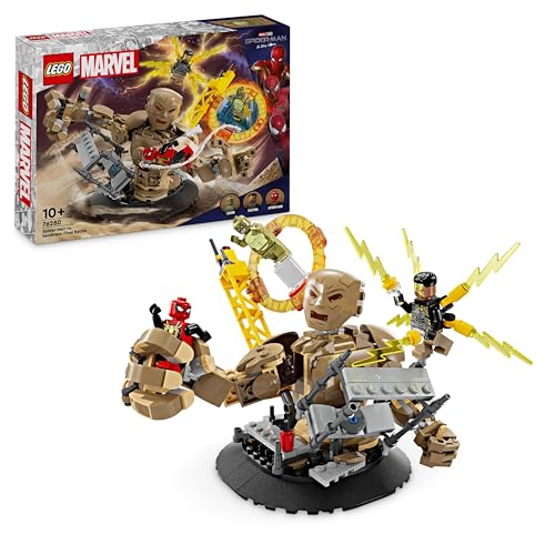 LEGO Marvel Spider-Man vs. Sandman: Showdown, Superhelden-Kampf-Spielzeug mit Figuren inkl. Lizard und Electro, Bauspielzeug für Rollenspiele, Geschenk für actionbegeisterte Jungs und Mädchen 76280 von LEGO