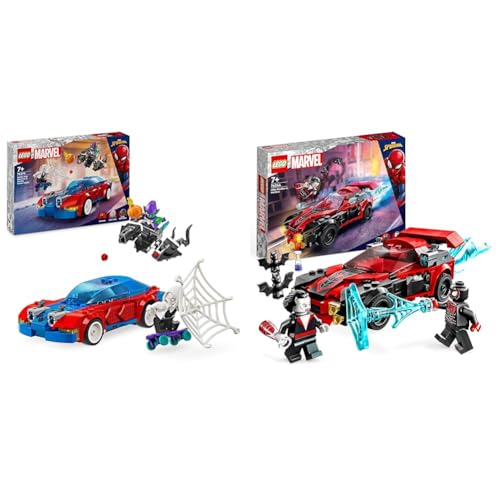 LEGO Marvel Spider-Mans Rennauto & Venom Green Goblin & Marvel Miles Morales vs. Morbius Set, Spider-Man Rennwagen Spielzeugauto zum Bauen aus Abenteuer im Spiderverse mit Spidey Minifiguren 76244 LEGO Marvel Spider-Mans Rennauto & Venom Green Goblin & Marvel Miles Morales vs. Morbius Set, Spider-Man Rennwagen Spielzeugauto zum Bauen aus Abenteuer im Spiderverse mit Spidey Minifiguren 76244 von LEGO