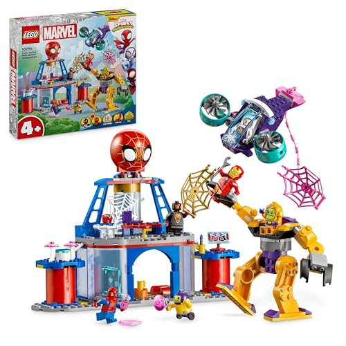 LEGO Marvel Spidey und Seine Super-Freunde Das Hauptquartier von Spideys Team, Spider-Man-Spielzeug mit Fahrzeug und Mech, Geschenk für Jungs und Mädchen ab 4 Jahren, die Fans der TV-Serie sind 10794 von LEGO