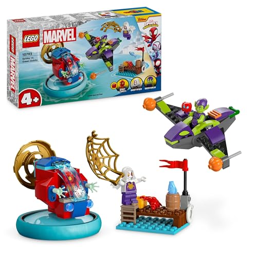 LEGO Marvel Spidey und Seine Super-Freunde Spidey vs. Green Goblin Spider-Man-Spielzeug mit Minifiguren, Superhelden-Spielzeug mit Fahrzeugen, Geschenk für Jungs und Mädchen ab 4 Jahren 10793 von LEGO