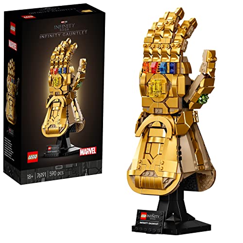 LEGO Marvel Super Heroes Infinity Handschuh, Avengers-Set für Erwachsene mit Modell von Thanos' Gauntlet zum Bauen, Fanartikel, Geschenk für Männer, Frauen, Sie und Ihn 76191 von LEGO