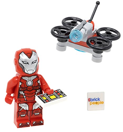 LEGO Marvel Super Heroes: Avengers: Iron Rescue Minifigur (Pepper Potts) in roter Rüstung mit Drohne von LEGO