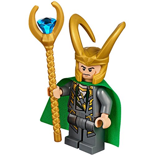 LEGO Marvel Super Heroes: Minifigur Loki mit goldenem Stab von LEGO