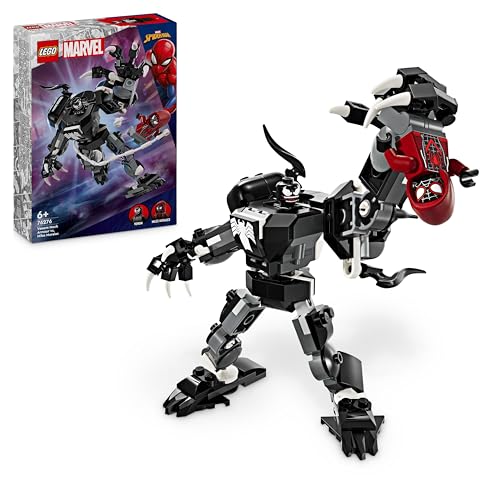 LEGO Marvel Venom Mech vs. Miles Morales, bewegliche Actionfiguren für Kinder, Spider-Man-Set mit Mini-Figuren für Superhelden-Duelle, Spielzeug-Geschenk für Jungen und Mädchen ab 6 Jahren 76276 von LEGO