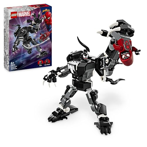 LEGO Marvel Venom Mech vs. Miles Morales, bewegliche Actionfiguren für Kinder, Spider-Man-Set mit Mini-Figuren für Superhelden-Duelle, Spielzeug-Geschenk für Jungen und Mädchen ab 6 Jahren 76276 von LEGO