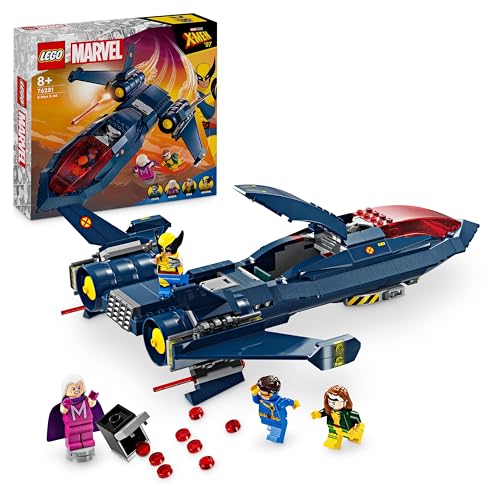 LEGO Marvel X-Jet der X-Men, Modell-Flugzeug zum Bauen mit Figuren inkl. Wolverine und Rogue, Superhelden-Spielzeug für Kinder, Geschenk für Jungs und Mädchen ab 8 Jahren 76281 von LEGO