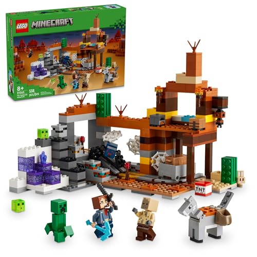 LEGO Minecraft 21263 The Badlands Mineshaft Videospiel Spielzeug, Mining Exploration Set mit Minecraft Minifiguren, Geburtstagsgeschenk für Jungen und Mädchen, Actiongeladenes Minecraft-Spielzeug für LEGO Minecraft 21263 The Badlands Mineshaft Videospiel Spielzeug, Mining Exploration Set mit Minecraft Minifiguren, Geburtstagsgeschenk für Jungen und Mädchen, Actiongeladenes Minecraft-Spielzeug für von LEGO