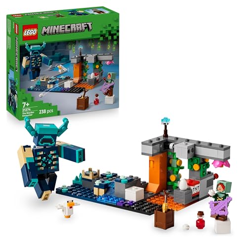 LEGO Minecraft Begegnung mit dem Wächter - Sammlerstück zum Videospiel - Spielzeug mit TNT-Sprengfunktion, Stummer Ranger Figur - Geschenk zum Sammeln für Jungen & Gaming Fans ab 7 Jahren - 21274 von LEGO