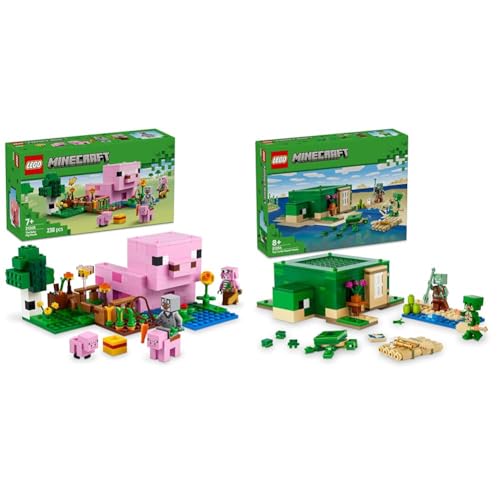 LEGO Minecraft Das Baby-Schweinhaus + Das Schildkröten-Strandhaus Set mit Nutztieren 21268 + 21254 LEGO Minecraft Das Baby-Schweinhaus + Das Schildkröten-Strandhaus Set mit Nutztieren 21268 + 21254 von LEGO