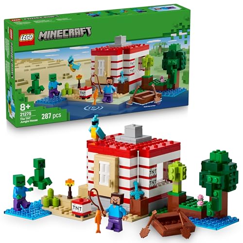 LEGO Minecraft Das TNT-Dschungelhaus - Sammlerstück zum Videospiel - Spielzeug inkl. einem Boot & Steve, Creeper und Zombie Figuren - Geschenk für Mädchen & Jungen ab 8 Jahren - 21275 LEGO Minecraft Das TNT-Dschungelhaus - Sammlerstück zum Videospiel - Spielzeug inkl. einem Boot & Steve, Creeper und Zombie Figuren - Geschenk für Mädchen & Jungen ab 8 Jahren - 21275 von LEGO