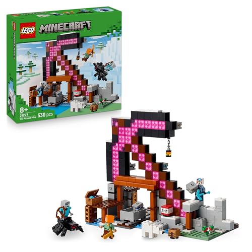 LEGO Minecraft Die Spitzhackenmine - Interaktives Spielzeug für Gamer - Sammlerstück zum Videospiel - Sammelbares Set mit Spitzhacke und Figuren für Jungen & Mädchen ab 8 Jahren - 21277 von LEGO
