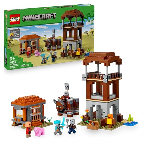 LEGO Minecraft EIN Verwüster am Plünderer-Außenposten - Spielzeug mit beweglichen Figuren - Kreative Gaming-Deko - Geschenk für Gamer - Spielset für Jungen und Mädchen ab 8 Jahren - 21278 LEGO Minecraft EIN Verwüster am Plünderer-Außenposten - Spielzeug mit beweglichen Figuren - Kreative Gaming-Deko - Geschenk für Gamer - Spielset für Jungen und Mädchen ab 8 Jahren - 21278 von LEGO