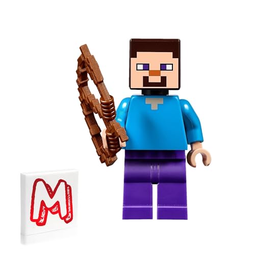 LEGO Minecraft Steve Minifigur (mit Pixelated Minecraft Waffe) von LEGO