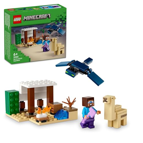 LEGO Minecraft Steves Wüstenexpedition, Set zum Videospiel für Jungs und Mädchen, Biom mit Steve, Haus, Figuren und Kamel-Spielzeug, Gamer-Geschenk für Kinder ab 6 Jahren 21251 LEGO Minecraft Steves Wüstenexpedition, Set zum Videospiel für Jungs und Mädchen, Biom mit Steve, Haus, Figuren und Kamel-Spielzeug, Gamer-Geschenk für Kinder ab 6 Jahren 21251 von LEGO
