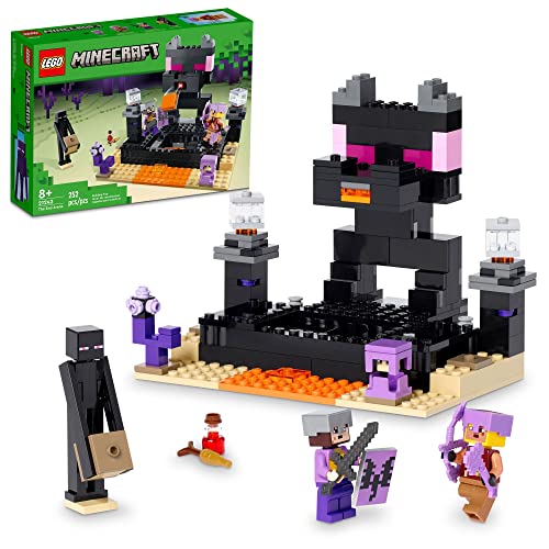 LEGO Minecraft The End Arena 21242, Player-vs-Player Schlacht Playset mit Lava, Ender Dragon and Enderman Figures, Action-Toys für Kinder 8 Plus Jahre alt von THEMONG