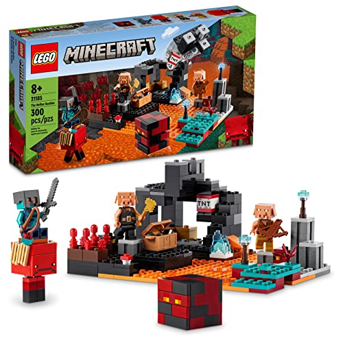 LEGO Minecraft The Nether Bastion Set 21185 Battle Action Toy mit Mob, Piglin Brute & Strider Figuren für Kinder, Jungen und Mädchen ab 8 Jahren LEGO Minecraft The Nether Bastion Set 21185 Battle Action Toy mit Mob, Piglin Brute & Strider Figuren für Kinder, Jungen und Mädchen ab 8 Jahren von LEGO