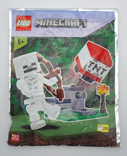 Lego Minecraft Skeleton mit TNT Launcher und Bonus Tile Poly von LEGO