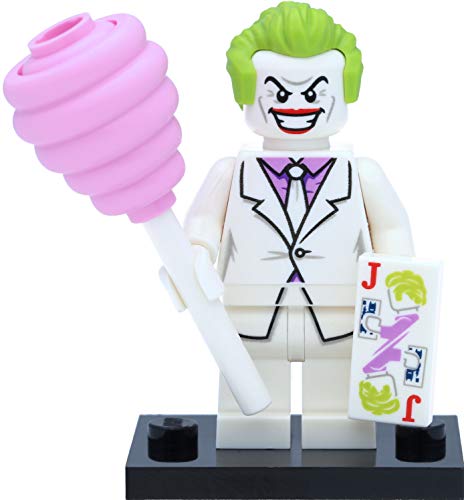 LEGO Minifigur: Joker im weißen Anzug (aus der Sammelfiguren Serie DC Super Heroes) mit Zubehör von LEGO