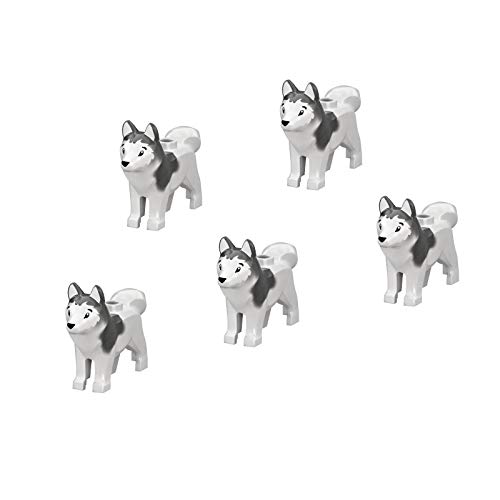 LEGO Minifigure - Arctic Siberian Husky Dog Animal (Pack of 5 for Sled Team) Pet Puppy Loose von Unbekannt