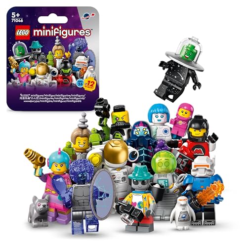 LEGO Minifiguren Weltraum Serie 26, sammelbares Spielzeug für Jungen und Mädchen ab 5 Jahren, inkl. Astronaut und Roboter, Partytütenfüller, Geschenkidee, (1 von 12, zufällig ausgewählt) 71046 von LEGO