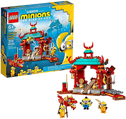 LEGO Minions: Minions Kung Fu Battle (75550) Toy Temple Building Kit for Kids, a Great Present for Kids Who Love Minions Toys and Kevin and Stuart Minion Toy Figures, New 2021 (310 Pieces) von LEGO