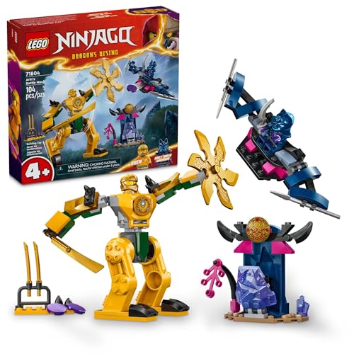 LEGO NINJAGO 71804 Arins Battle Mech Ninja Spielzeugset für Kinder mit Arin Ninja Minifigur und Katana Schwert Zubehör, Geschenkidee für Jungen und Mädchen ab 4 Jahren LEGO NINJAGO 71804 Arins Battle Mech Ninja Spielzeugset für Kinder mit Arin Ninja Minifigur und Katana Schwert Zubehör, Geschenkidee für Jungen und Mädchen ab 4 Jahren von LEGO